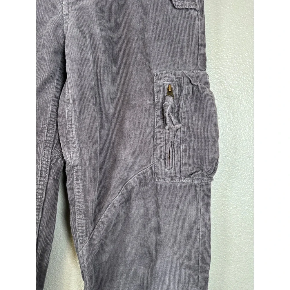 Vintage Y2K‎ SR7 Gear Seven Collection Gray Corduroy Cargo Pants Size 10 Kids